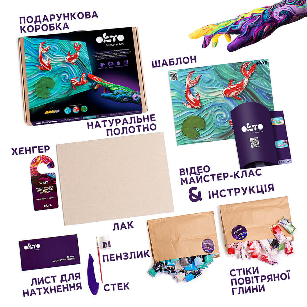 Об'ємна 3D картина “Карпи Кої”