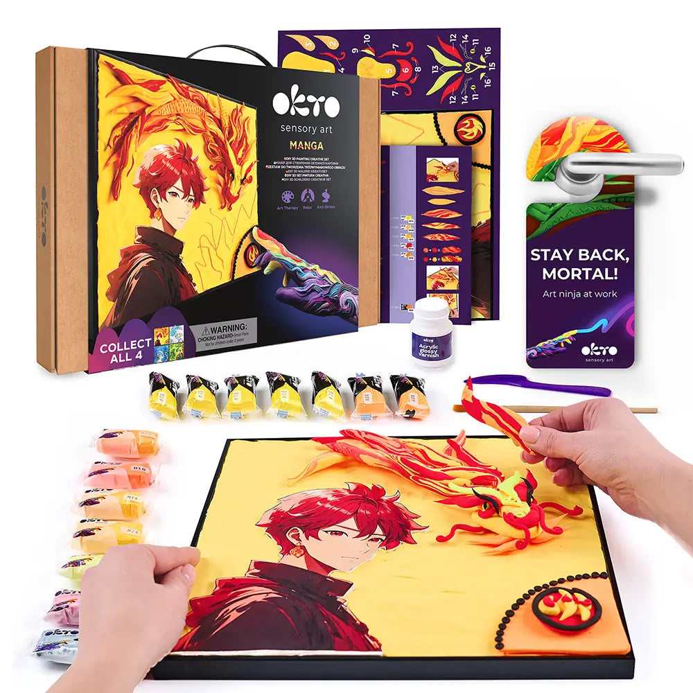 Об'ємна 3D картина Манга "Вогонь"