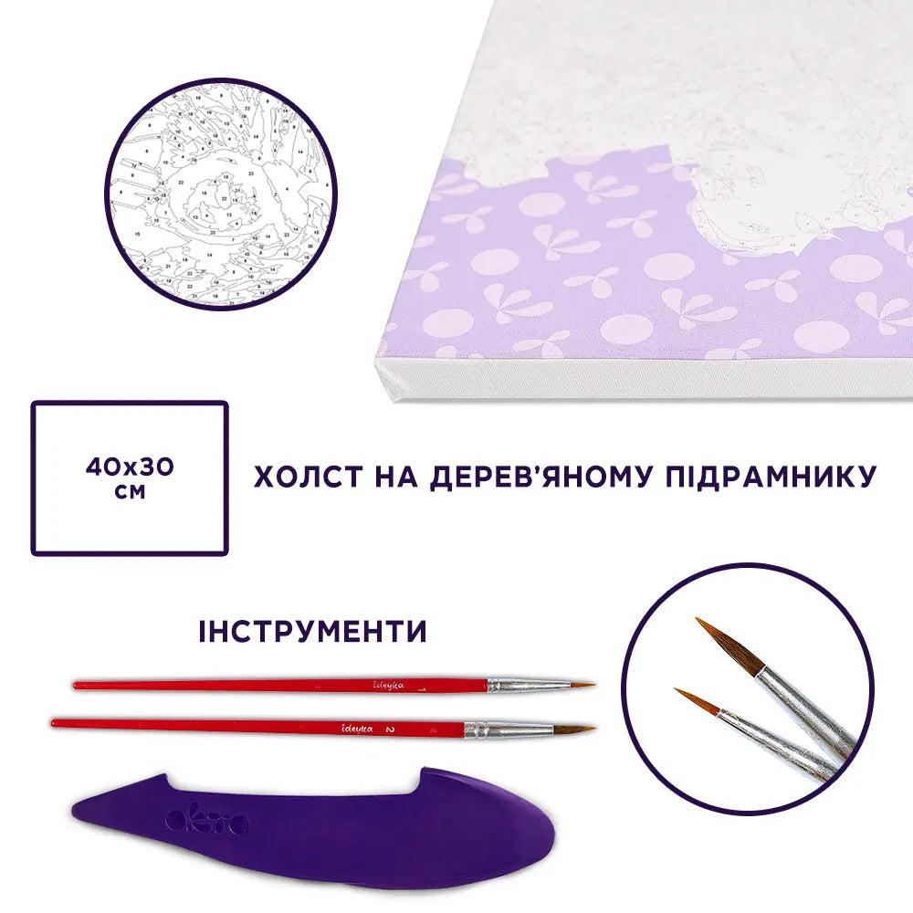 3D Картина за номерами OKTO & Ideyka “Пухнастик котик”