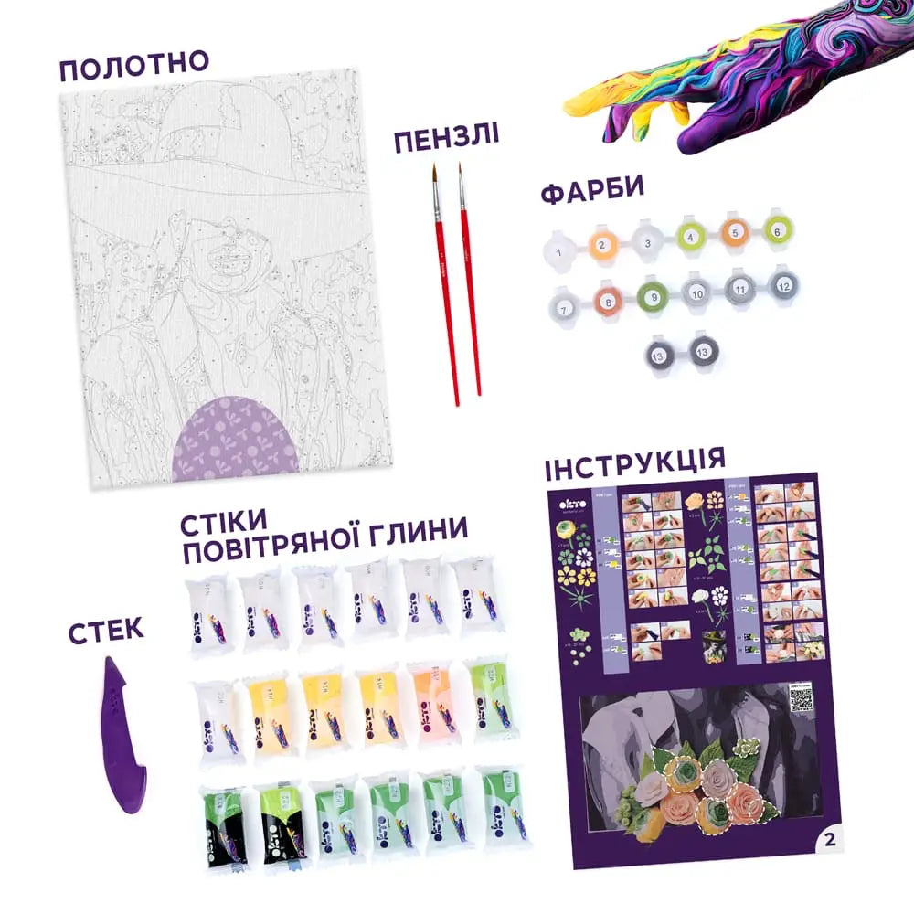 3D Картина за номерами OKTO & Ideyka “Жінка в капелюсі”