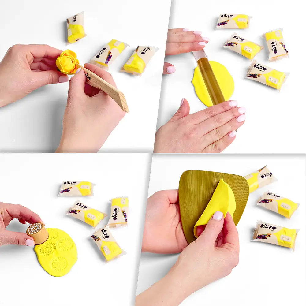 OKTO Colours повітряний пластилін жовтий (S - розмір)