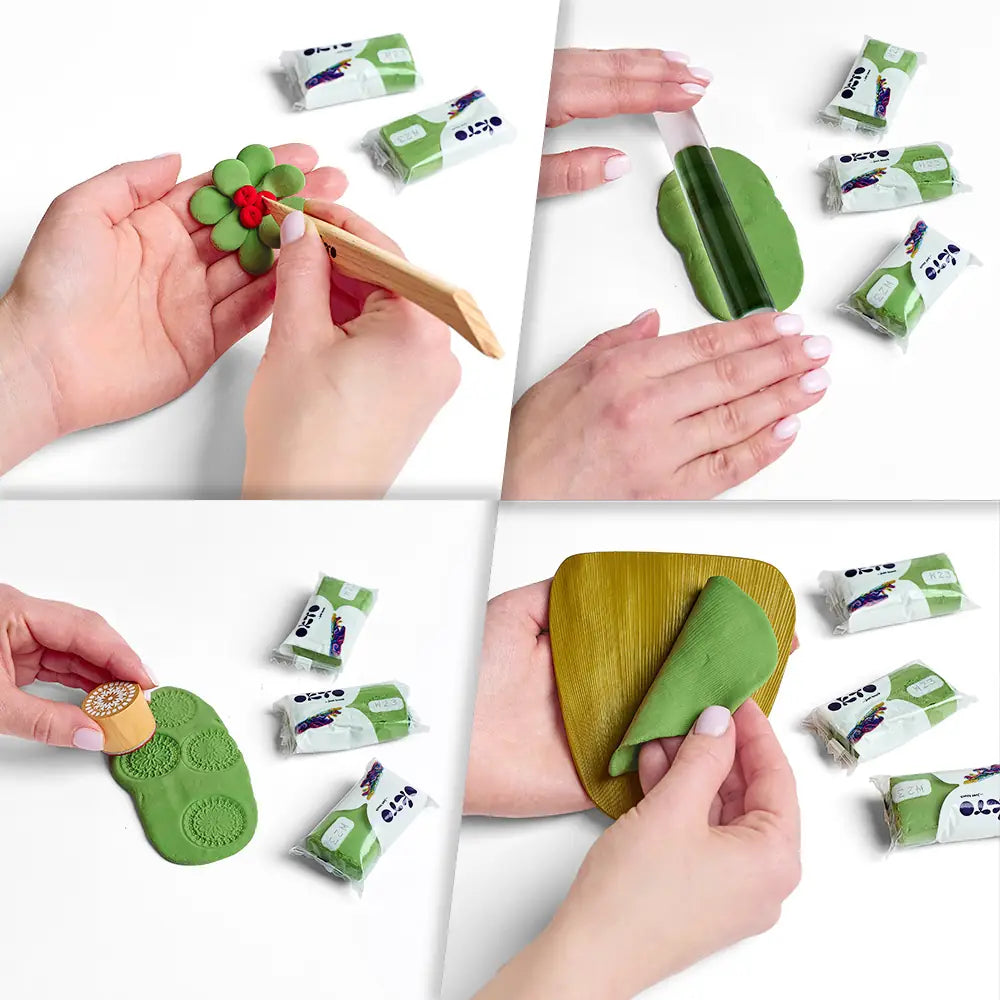 OKTO Colours повітряний пластилін оливковий (S - розмір)