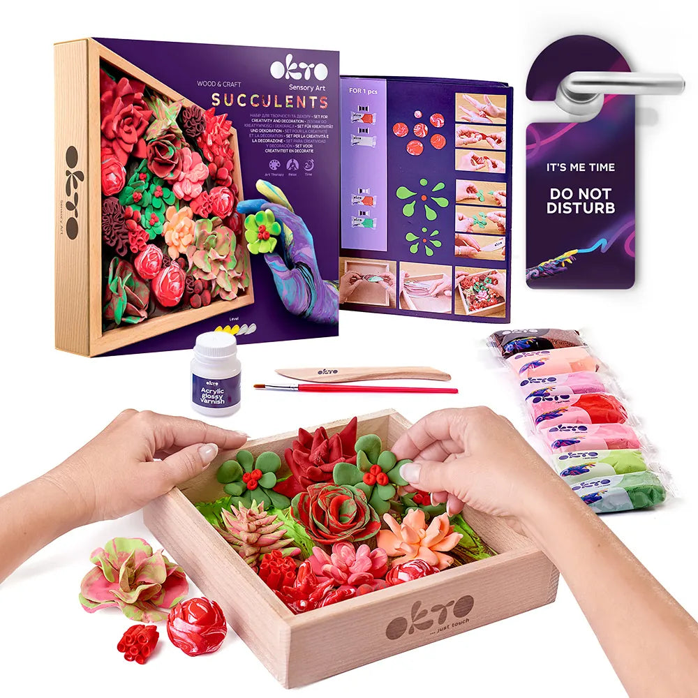 Сукуленти з повітряного пластиліну “Пристрасть”