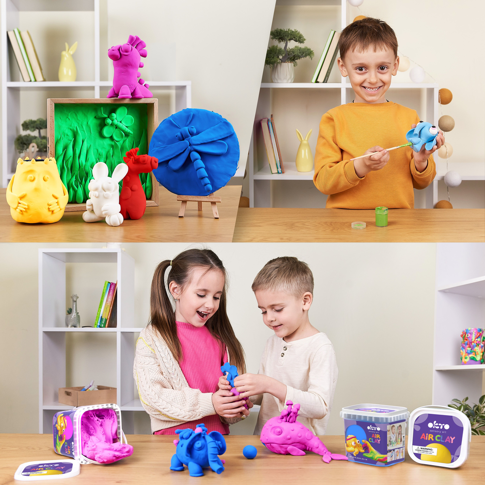 Повітряний пластилін для школи "Червоний"