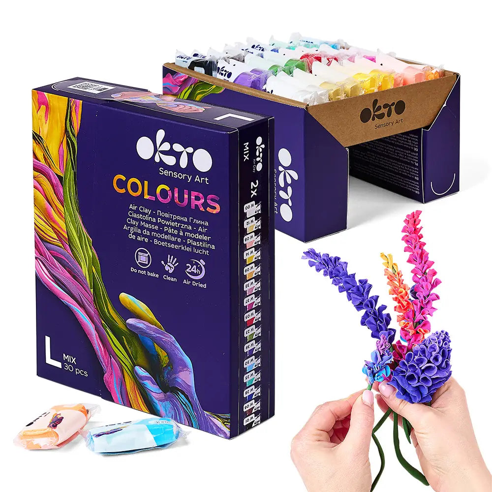 OKTO Colours повітряний пластилін мікс (Л - розмір)