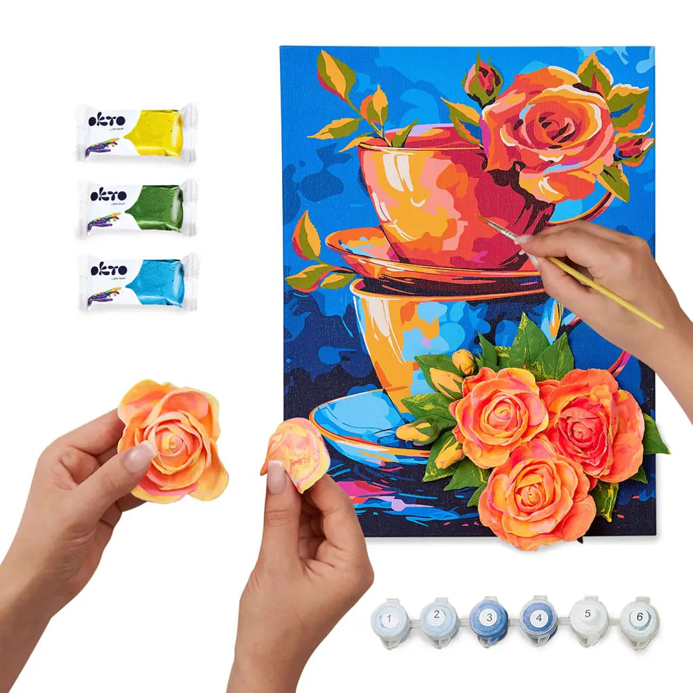 3D Картина за номерами OKTO & Ideyka “Таємниця чаювання”