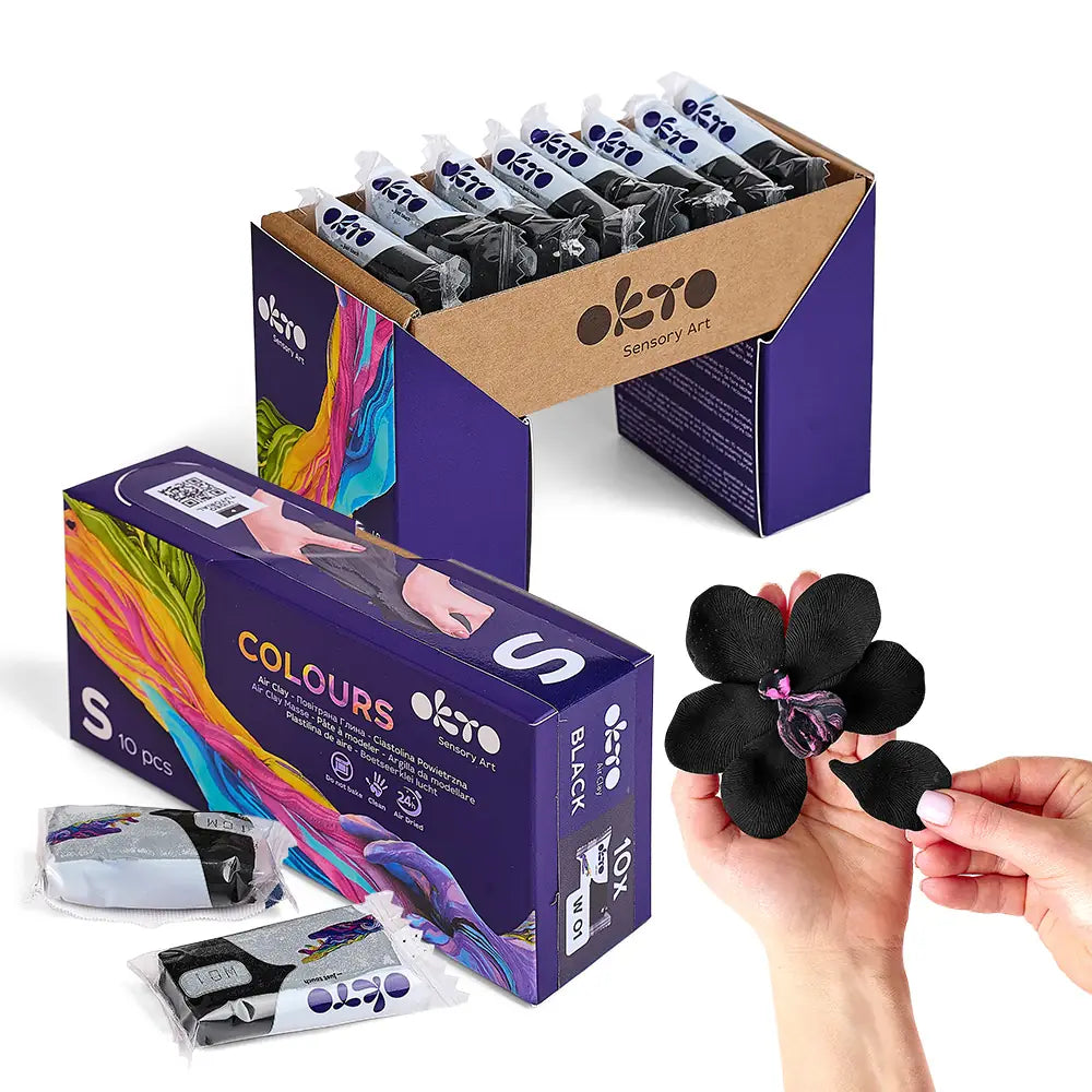 OKTO Colours повітряний пластилін чорний (S - розмір)