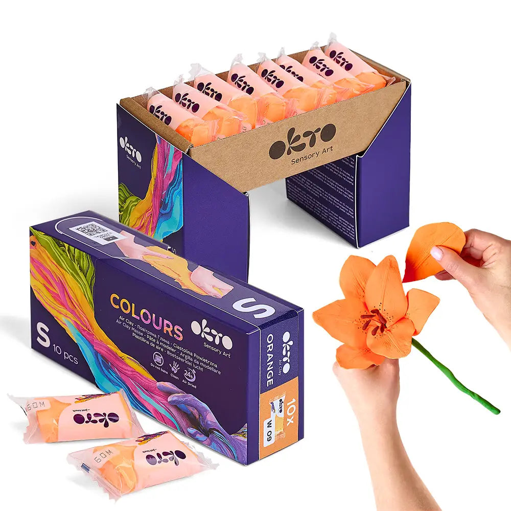 OKTO Colours повітряний пластилін помаранчевий (S - розмір)