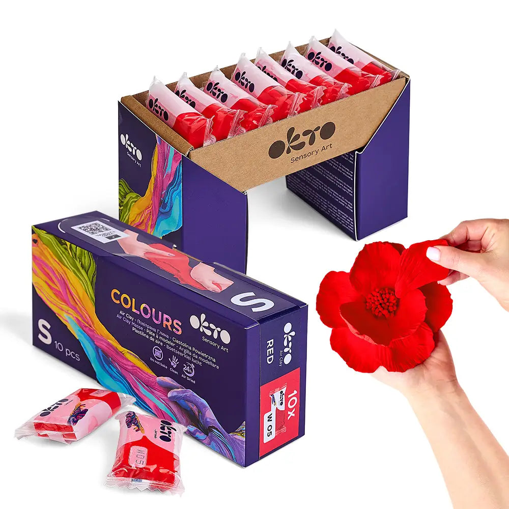 OKTO Colours повітряний пластилін червоний (S - розмір)