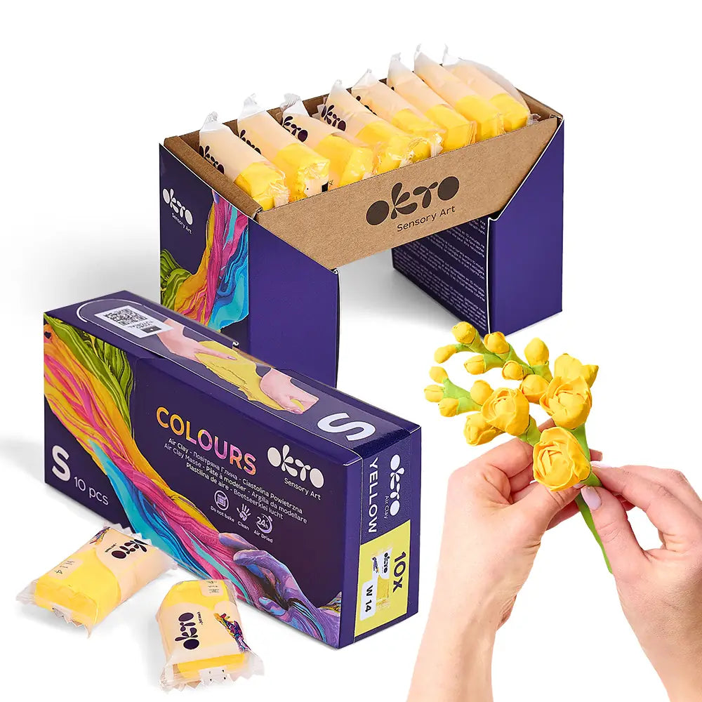 OKTO Colours повітряний пластилін жовтий (S - розмір)