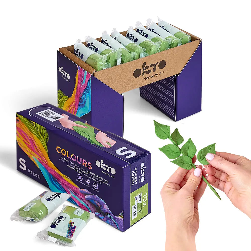 OKTO Colours повітряний пластилін оливковий (S - розмір)