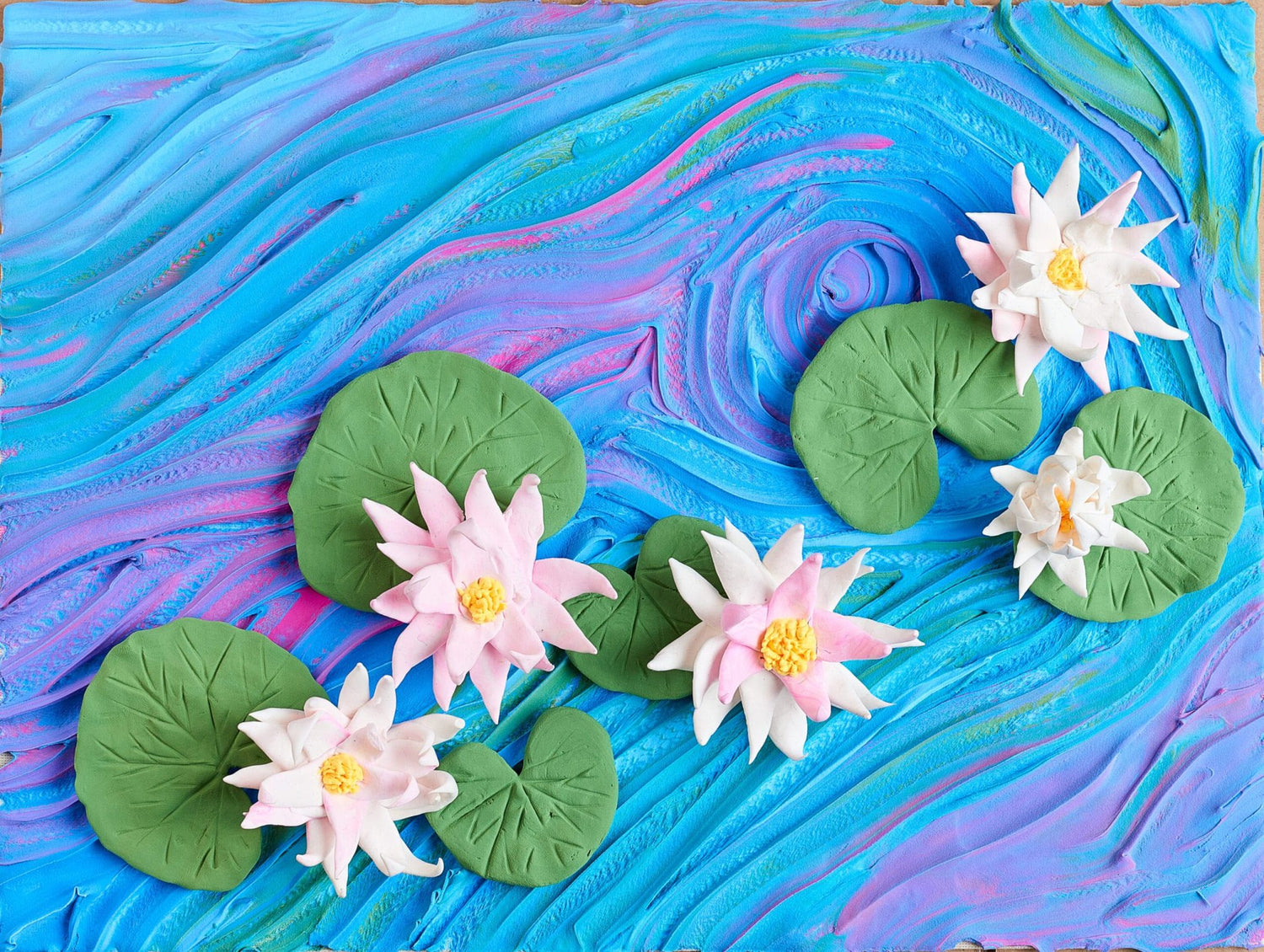 Об'ємна 3D картина “Водяні лілії”